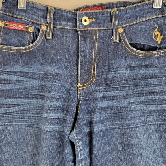 Y2K Baby Phat Authentic Flare Leg Jeans Women's Size 9 USA Made - Picture 3 of 16